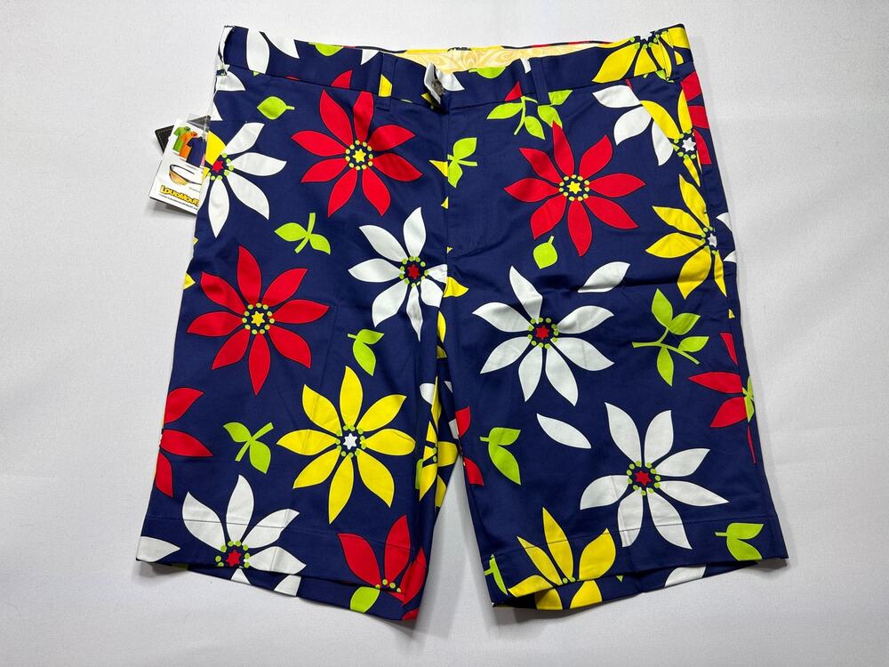 NWT Loudmouth Golf Men's Floral Chino Golf Shorts - Size 40 (41x10.5)